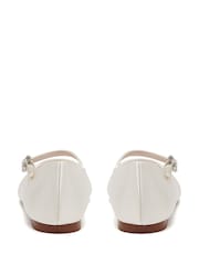 Rainbow Club Cream Kids Binx Satin Bridesmaid Shoes - Image 3 of 4
