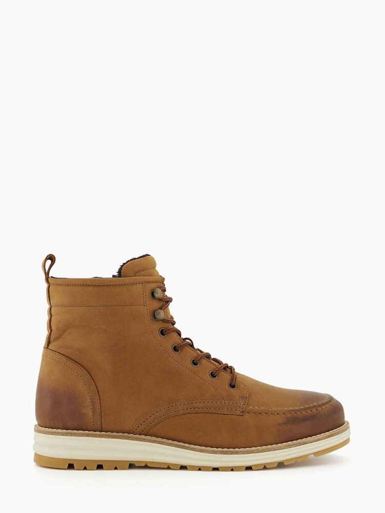 Dune London Natural Cranees Apron Wedge Hiker Boots - Image 1 of 5