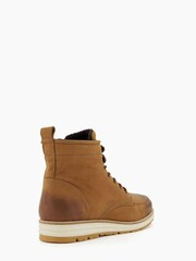 Dune London Natural Cranees Apron Wedge Hiker Boots - Image 4 of 5