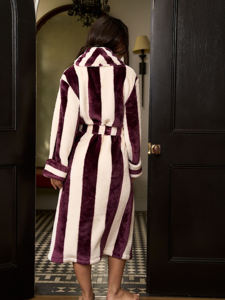 Jim Jam the Label Red Contrast Stripe Dressing Gown - Image 5 of 5 Jim Jam the Label Red Contrast Stripe Dressing Gown - Image 5 of 5