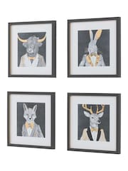 Gallery Home Black Woodland Sentry Framed Art Set of 4 - Image 4 of 4