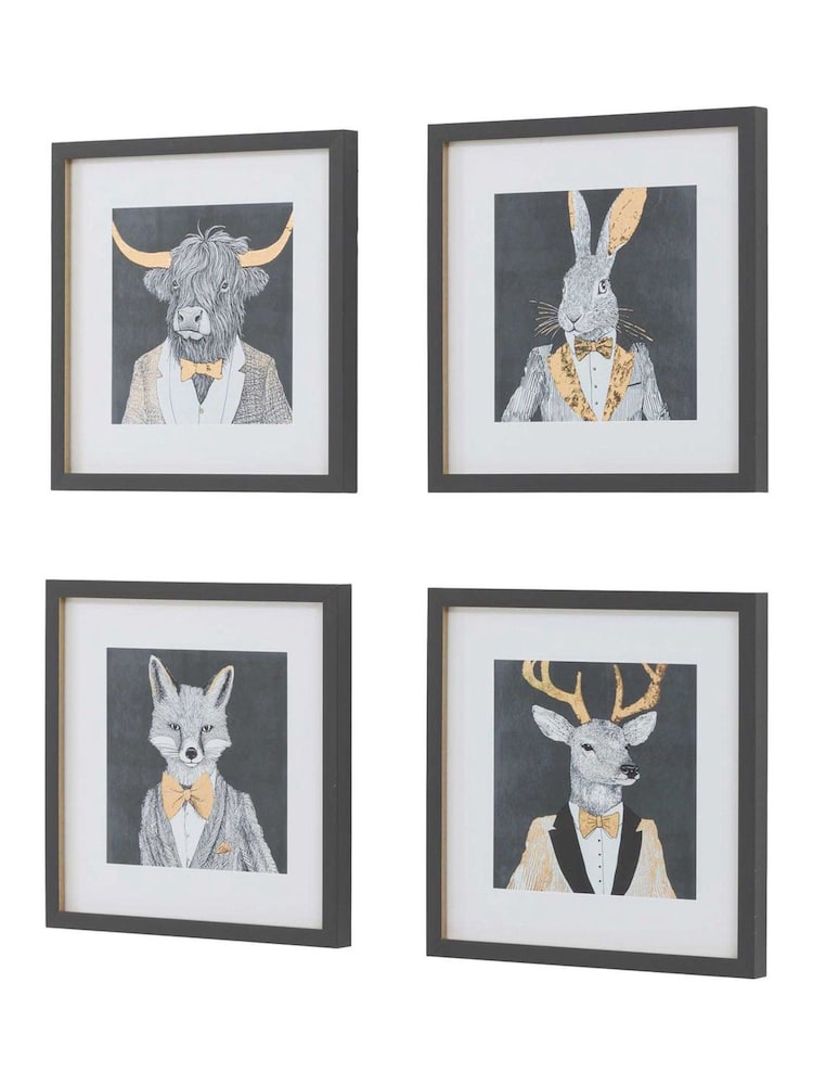 Gallery Home Black Woodland Sentry Framed Art Set of 4 - Image 4 of 4 Gallery Home Black Woodland Sentry Framed Art Set of 4 - Image 4 of 4