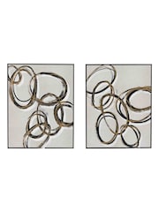 Gallery Home Grey Gilded & Bold Framed Canvas Set of 2 - Image 1 of 5