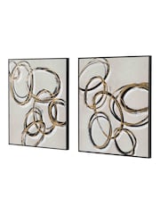 Gallery Home Grey Gilded & Bold Framed Canvas Set of 2 - Image 4 of 5