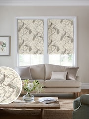 Laura Ashley Natural Belvedere Soft Truffle Made to Measure Roman Blind - Image 1 of 6