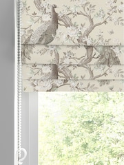 Laura Ashley Natural Belvedere Soft Truffle Made to Measure Roman Blind - Image 2 of 6