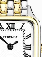 Sekonda Womens Monica 30mm Analogue Silver Tone Watch With Two Tone Case And Alloy Bracelet With White Dial - Image 2 of 6