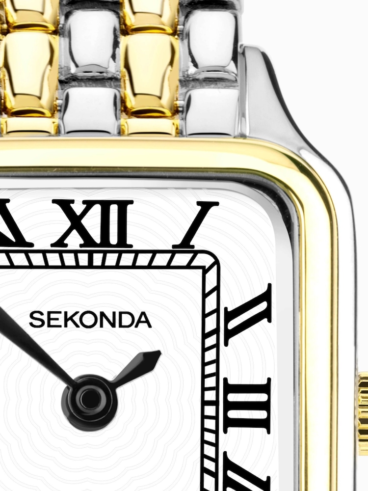 Sekonda Womens Monica 30mm Analogue Silver Tone Watch With Two Tone Case And Alloy Bracelet With White Dial - Image 2 of 6