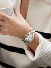 Sekonda Womens Monica 30mm Analogue Silver Tone Watch With Two Tone Case And Alloy Bracelet With White Dial - Image 6 of 6