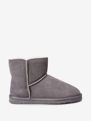 Grey Suede Slipper Boots - Image 1 of 5