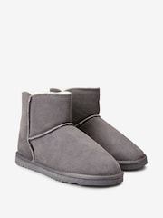 Grey Suede Slipper Boots - Image 3 of 5