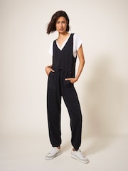 White Stuff Black Jersey Lainey Jumpsuit - Image 1 of 6