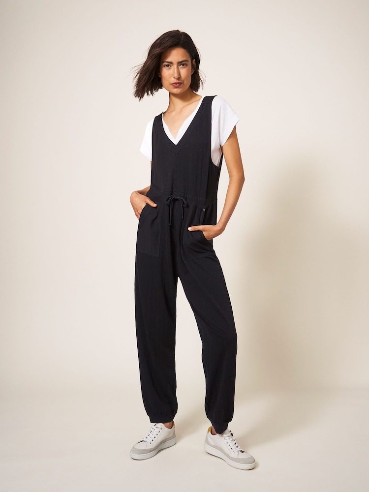 White Stuff Black Jersey Lainey Jumpsuit - Image 1 of 6
