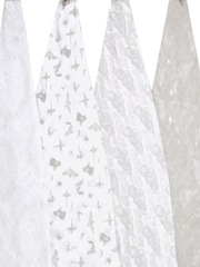 aden + anais White Organic Cotton Muslin Blankets 4 Pack - Image 3 of 6