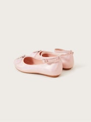 Monsoon Pink Jewel Organza Bow Ballerina Flats - Image 3 of 3