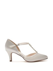 Rainbow Club White Regular Fit Wedding Cordelia Ladies Satin Bridal Shoes - Image 1 of 4