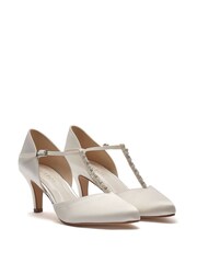 Rainbow Club White Regular Fit Wedding Cordelia Ladies Satin Bridal Shoes - Image 2 of 4