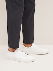 White Leather Trainers - Image 1 of 6