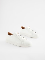 White Leather Trainers - Image 2 of 6