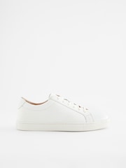 White Leather Trainers - Image 3 of 6