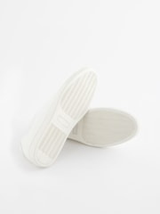 White Leather Trainers - Image 4 of 6