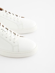 White Leather Trainers - Image 5 of 6