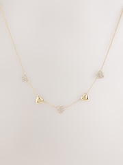 Tono dorado - Sparkle Pave Heart Necklace - Imagen 1 de 3