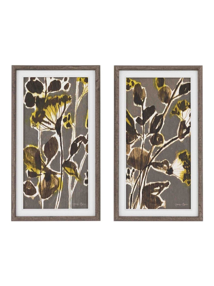 Gallery Home Brown Arrival Framed Canvas Set of 2 - Image 1 of 4 Gallery Home Brown Arrival Framed Canvas Set of 2 - Image 1 of 4