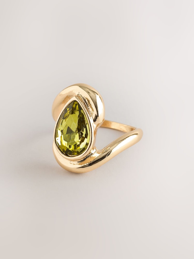 Tono dorado - Stone Wrap Around Ring - Imagen 1 de 3