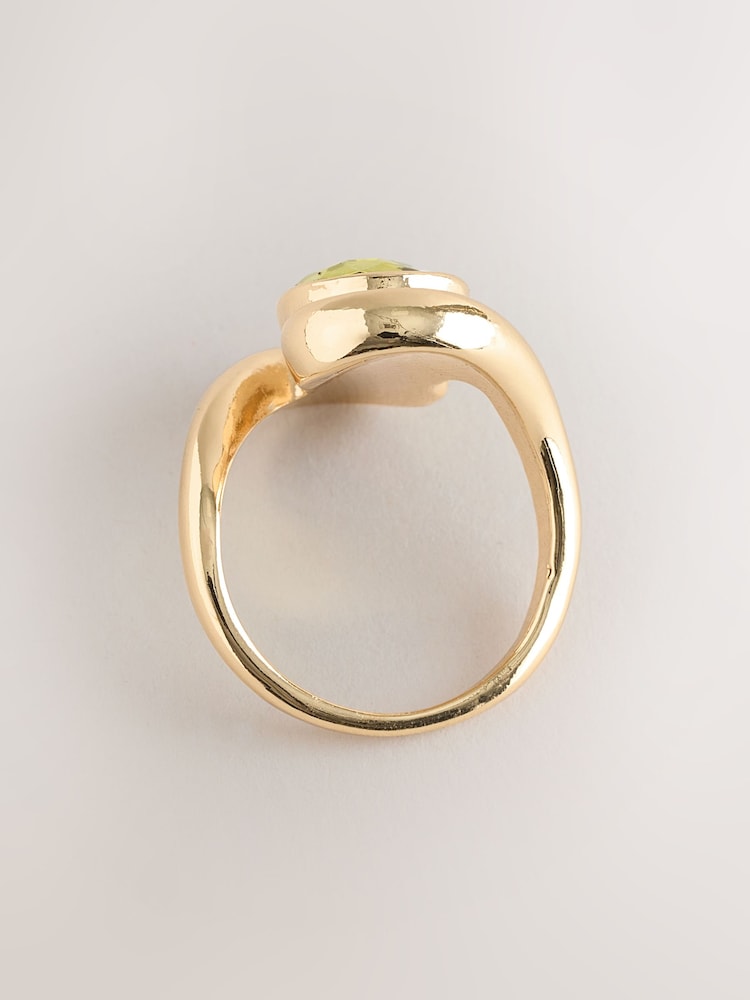 Tono dorado - Stone Wrap Around Ring - Imagen 2 de 3