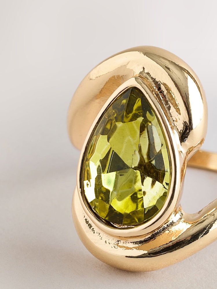 Tono dorado - Stone Wrap Around Ring - Imagen 3 de 3