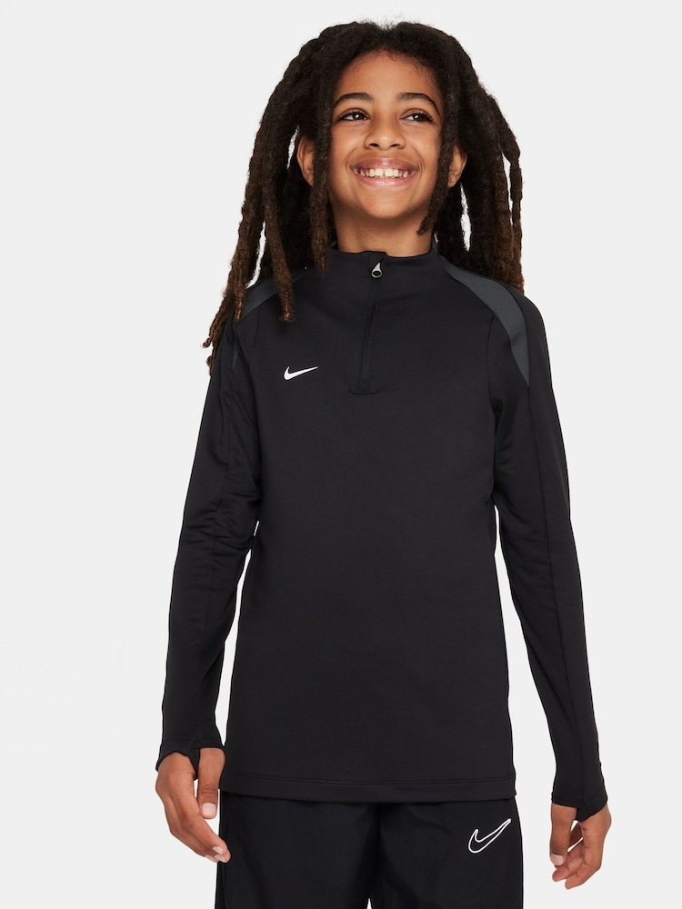 Nike Black Dri-FIT Strike 24 Drill Football Long-Sleeve Top - Image 1 of 4 Nike Black Dri-FIT Strike 24 Drill Football Long-Sleeve Top - Image 1 of 4