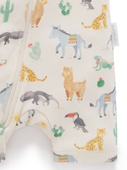 Purebaby Short Sleeve Zip Rompers 2 Pack - Imagen 4 de 6