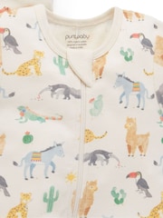 Purebaby Short Sleeve Zip Rompers 2 Pack - Imagen 5 de 6