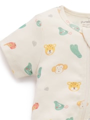 Purebaby Short Sleeve Zip Rompers 2 Pack - Imagen 6 de 6