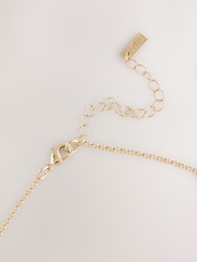 Gold Tone Brown Stone Necklace - Image 2 of 3