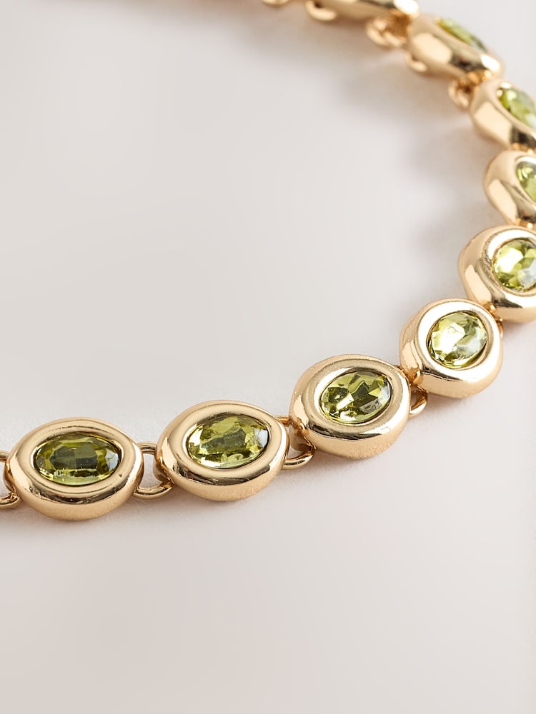 Gold Tone Sparkle Stone Pully Bracelet - Image 2 of 3