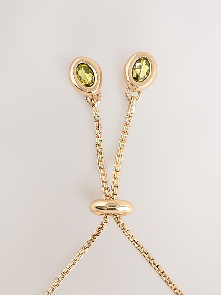 Gold Tone Sparkle Stone Pully Bracelet - Image 3 of 3