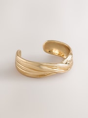 Gold Tone Twisted Cuff Bracelet - Image 1 of 3