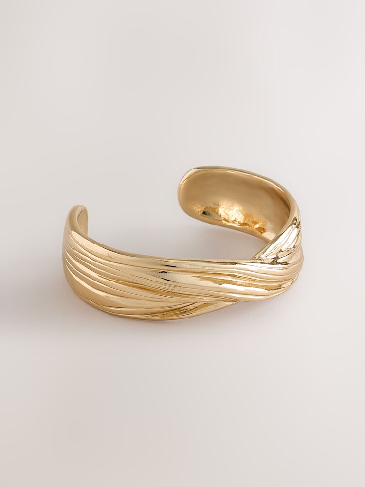 Gold Tone Twisted Cuff Bracelet - Image 1 of 3