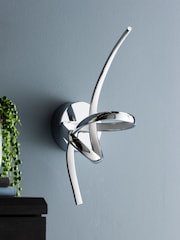 Chrome Sculptural LED Wall Light - Image 1 of 9