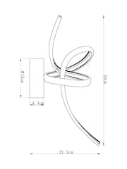 Chrome Sculptural LED Wall Light - Image 3 of 3