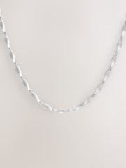 Silver Tone Twisted Chain Necklace - Image 1 of 3