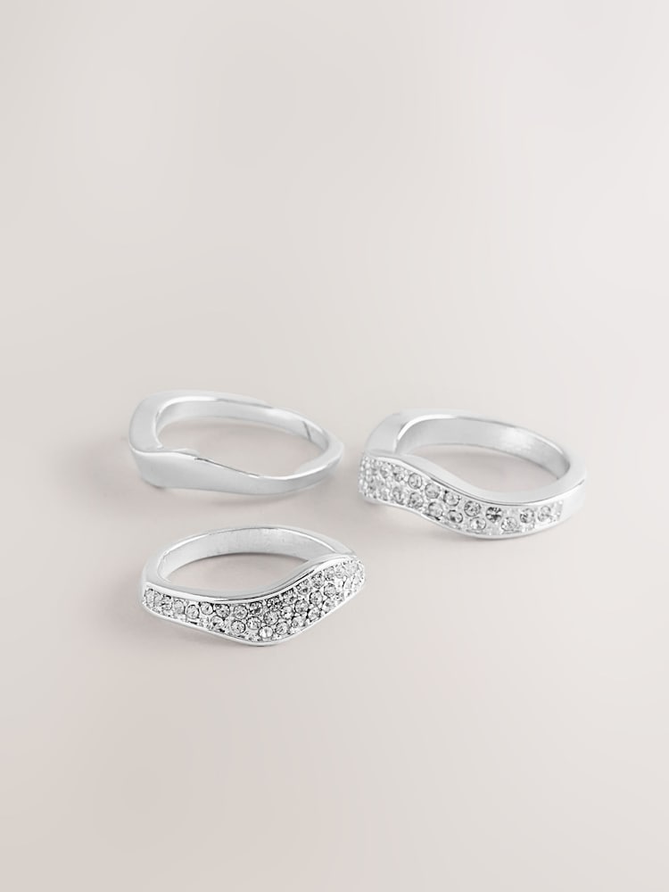 Tono plateado - Sparkle Pave Ring Pack - Imagen 2 de 3