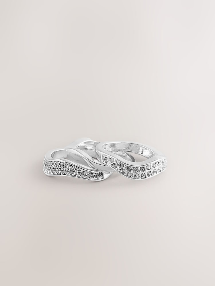 Tono plateado - Sparkle Pave Ring Pack - Imagen 3 de 3