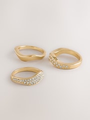 Tono dorado - Sparkle Pave Ring Pack - Imagen 2 de 3