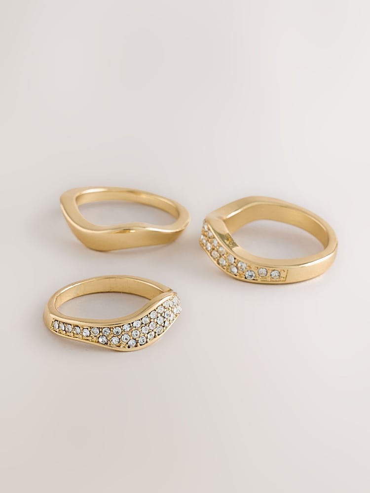 Tono dorado - Sparkle Pave Ring Pack - Imagen 2 de 3