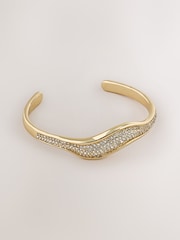 Gold Tone Sparkle Cuff Bracelet - Image 1 of 3