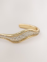 Gold Tone Sparkle Cuff Bracelet - Image 2 of 3