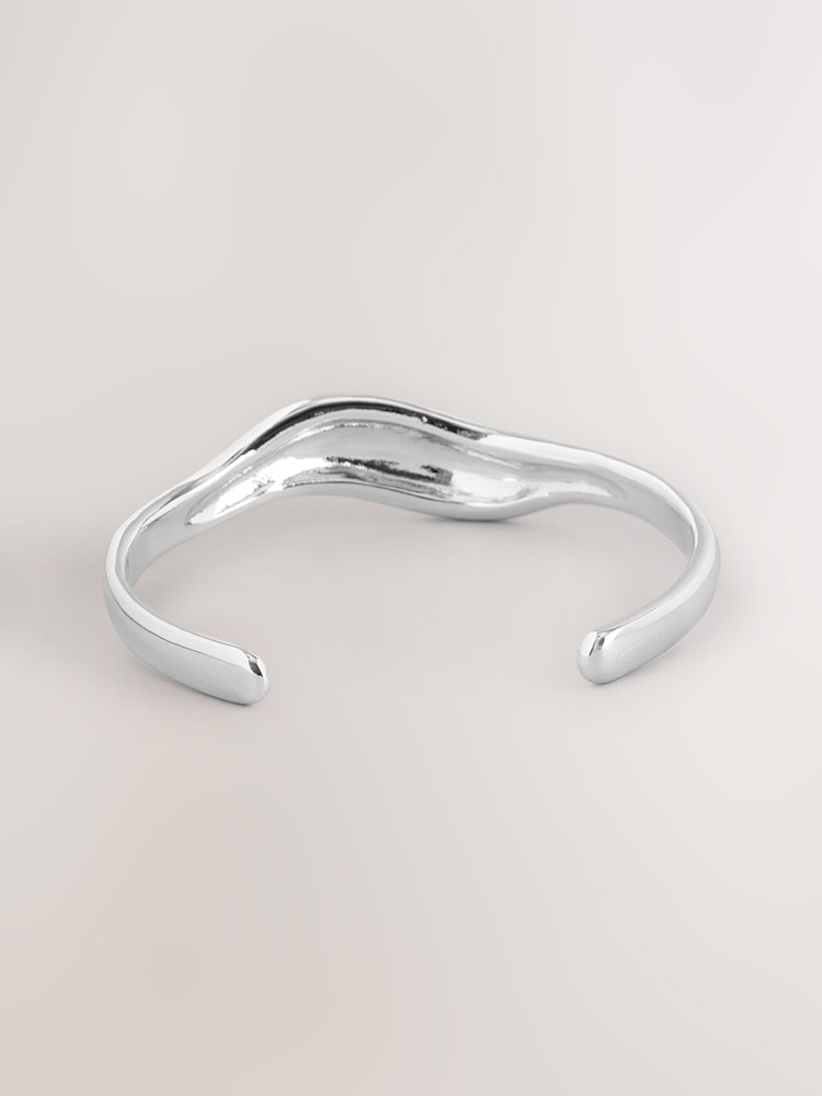Silver Tone Sparkle Cuff Bracelet - Image 3 of 3